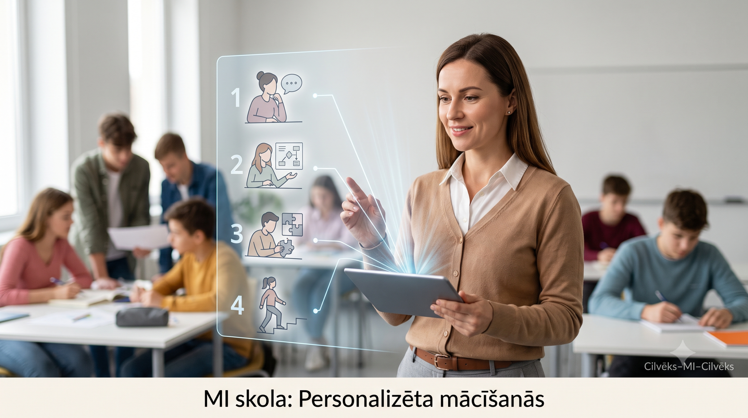 Vidējais skolēns klasē MI laikmetā 1 personalizēta mācīšanās