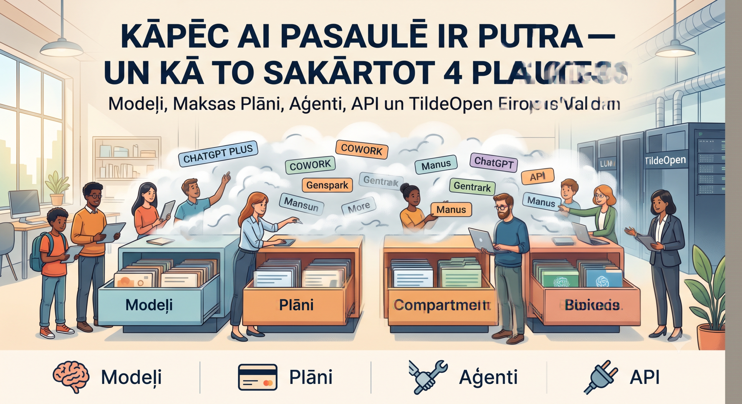 Kāpēc AI pasaulē ir putra — un kā to sakārtot 4 plauktos (2026) 1 ai putra